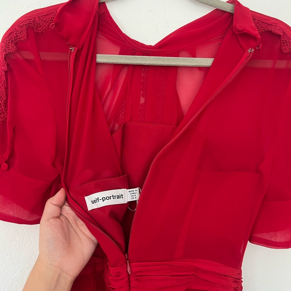 Self-Portrait Scarlet Midi Dress - Picture 6 of 6